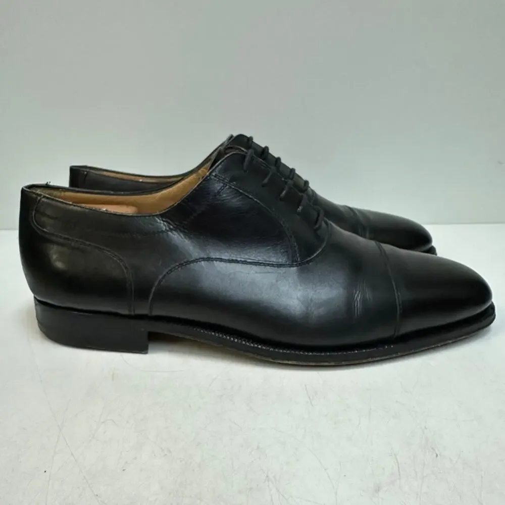 VERY GOOD Bally Kensington Oxford Black Calf Made in Italy UK 11 EEE US 12 EE